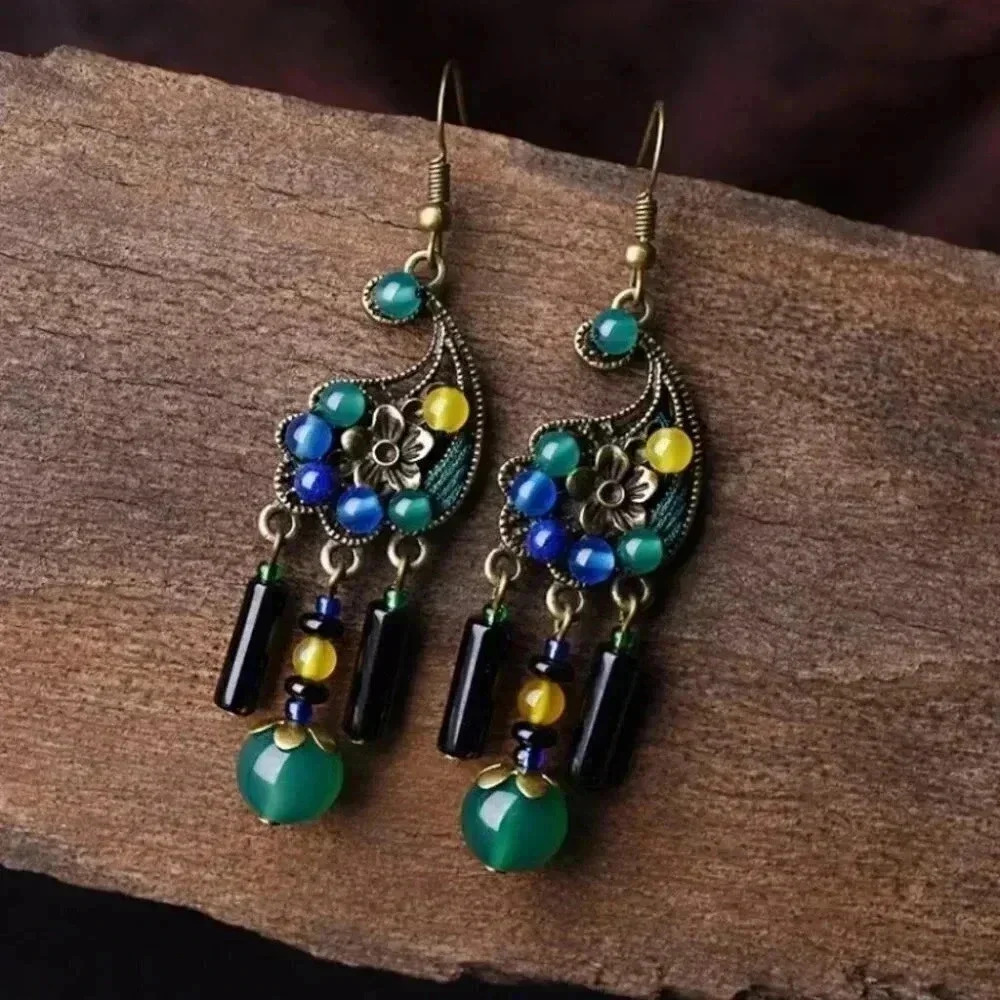 Excellent Nature Stone Handmade Vintage Earring